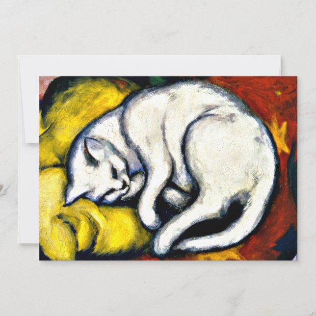 Franz Marc - Gato Branco. A pintura de Franz Marc  (Frente)