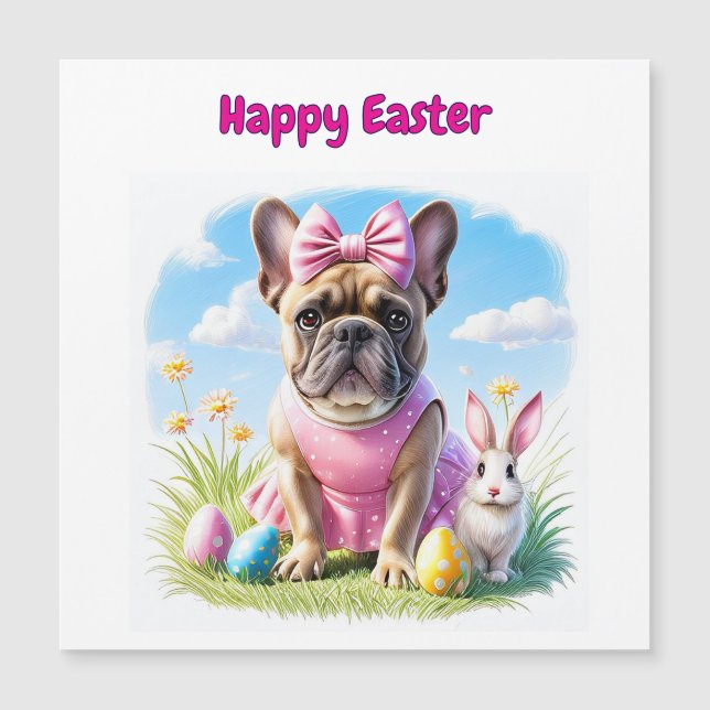 Französische Bulldogge Frohe Ostern French Bulldog (Frente)