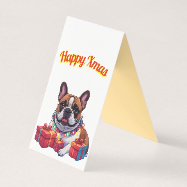 Französische Bulldogge Lichterkette Weihnachten  (Frente)