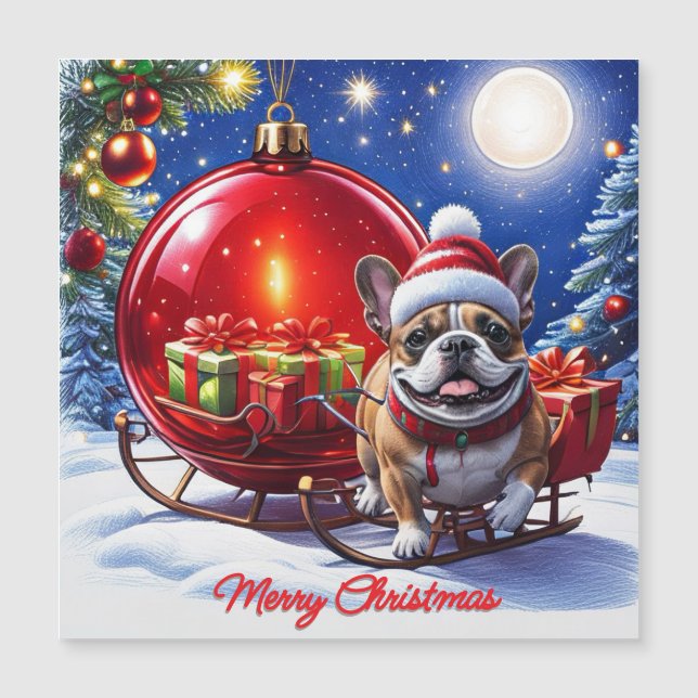 Französische Bulldogge Weihnachtskugel Weihnachten (Frente)