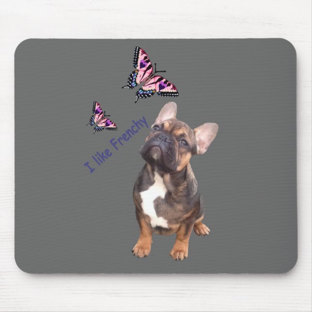 Französische Bulldoggen Mousepad (Frente)