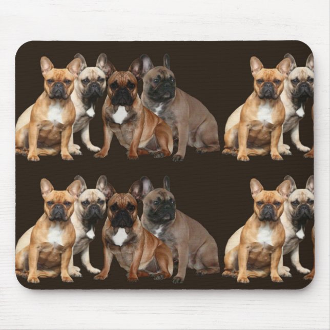 Französische Bulldoggen Mousepad (Frente)