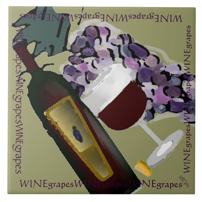 Frasco de Vinho n Uvas M (Frente)