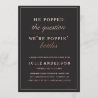 FRASCOS DE POPPIN // Convite de FESTA DE SOLTEIRA