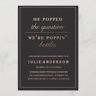 FRASCOS DE POPPIN // Convite de FESTA DE SOLTEIRA
