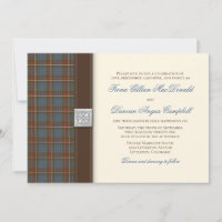 Fraser Ancient Hunting Tartan Wedding Convite
