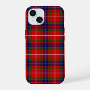 Fraser tartan vermelha, xadrez púrpura azul