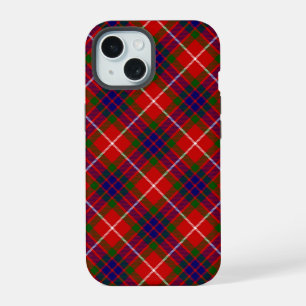 Fraser tartan vermelha, xadrez púrpura azul