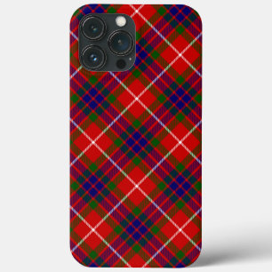 Fraser tartan vermelha, xadrez púrpura azul