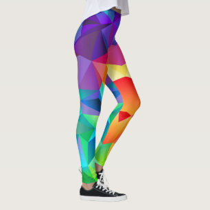 Fratura Arco-Íris Mulheres Bonito Leggings Yoga P