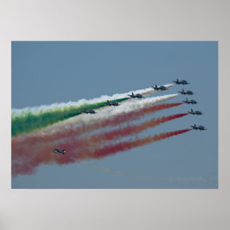 Frecce Tricolori Poster Impressão