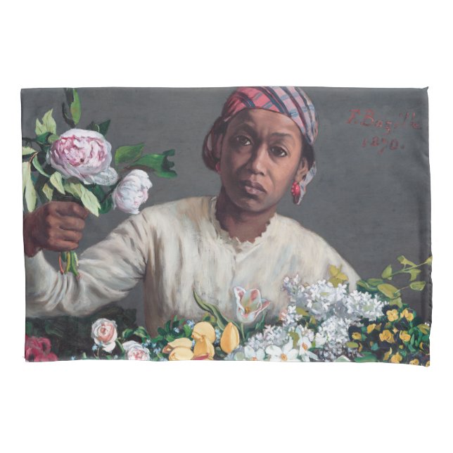 Frederic Bazille - Jovem Mulher com Peonias (Frente)