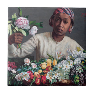 Frederic Bazille - Jovem Mulher com Peonias