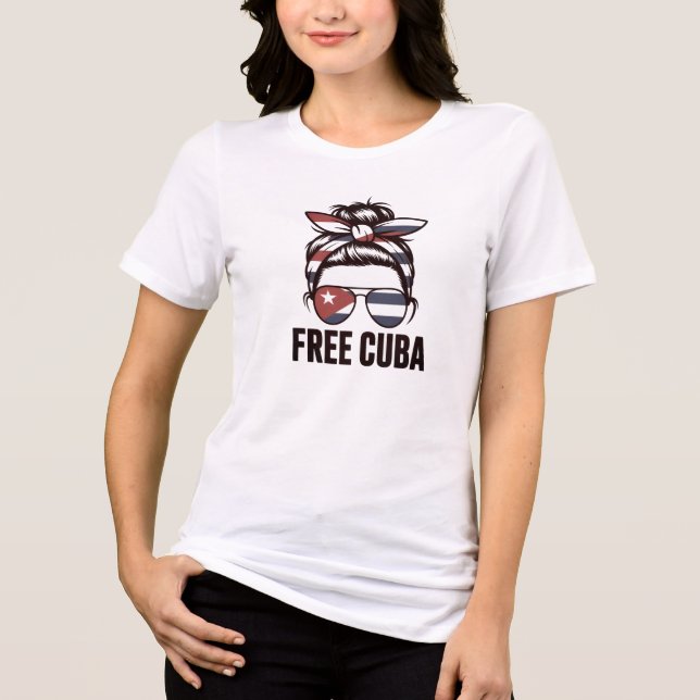 Free Cuba – Cuban Freedom Protest Woman  (Frente)