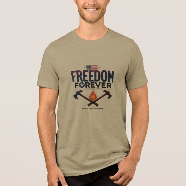 Freedom Forever Fire & Axes Tee - Orgulho robusto  (Frente)