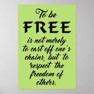 Freedom Quote custom color poster