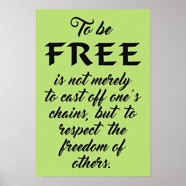 Freedom Quote custom color poster (Frente)