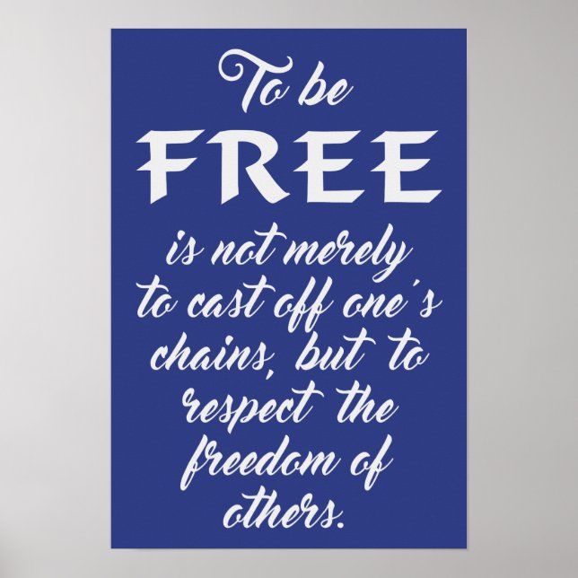 Freedom Quote custom color poster (Frente)