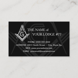Freemason Cartão de visita - Cartão personalizad