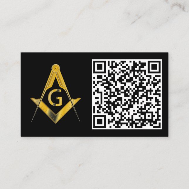 Freemason QR Code Cartão de visita (Frente)