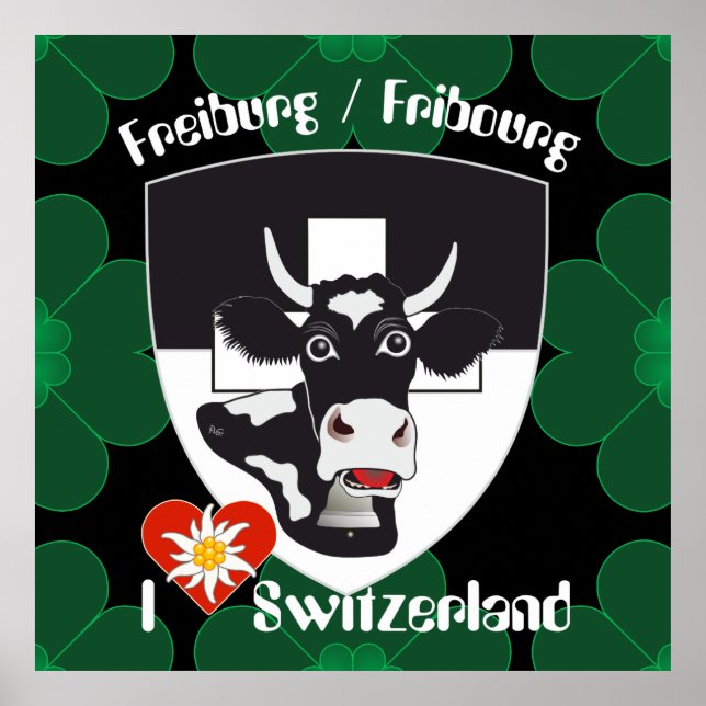 Freiburg Fribourg Schweiz Suisse Poster (Frente)