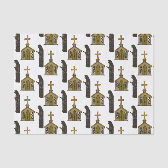 freira de papel de tecido decorativo (Frente )