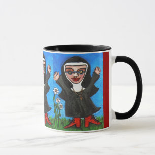 Freira Funky feliz de Preachin - caneca