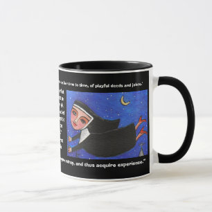 Freira impertinente do vôo - caneca de citações