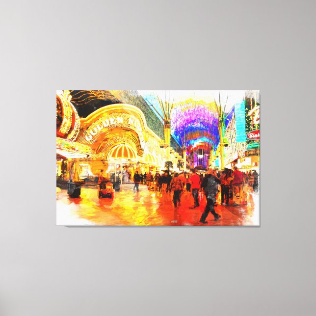Fremont Street Experience Las Vegas Canvas Print (Frente)