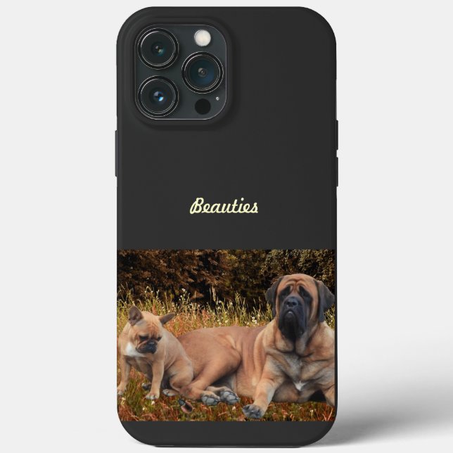 French Bulldog und Mastiff Freunde (Verso)