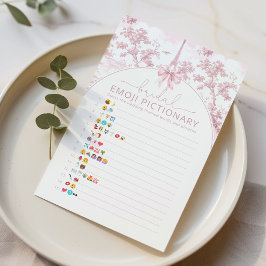 French Toile Bridal shower emoji Pictionary game