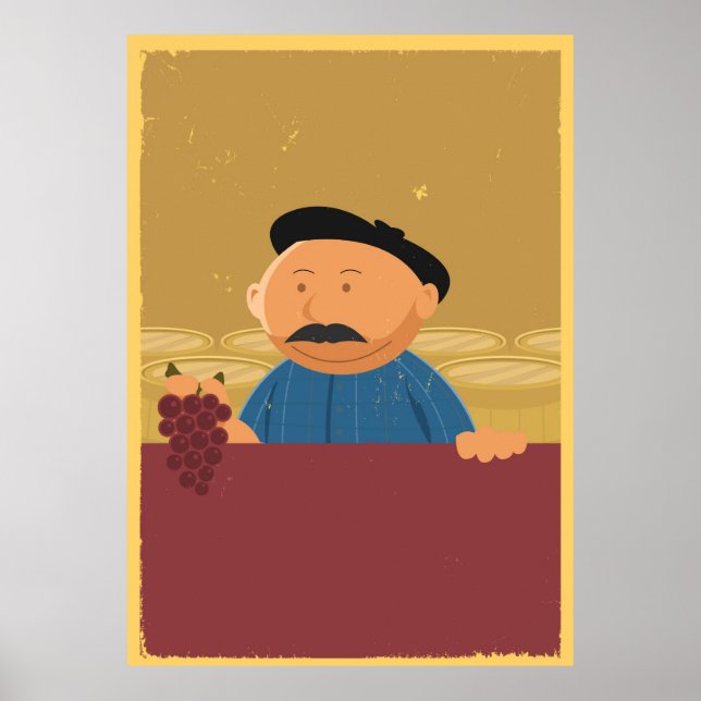 French Winemaker Poster (Frente)
