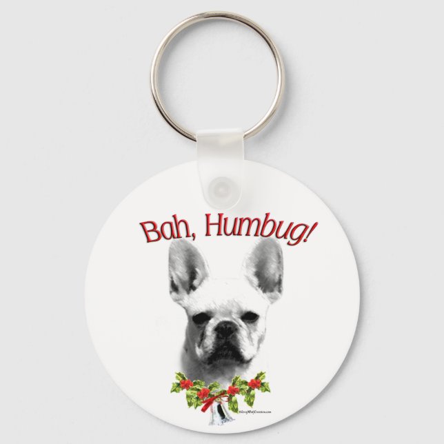 Frenchie Bah Humbug Chaveiro (Frente)