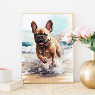 Frenchie French Bulldog Gift Wall Art Impressão