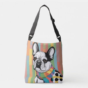 Frenchie Vibes Colorido Pet Art Tote Bag