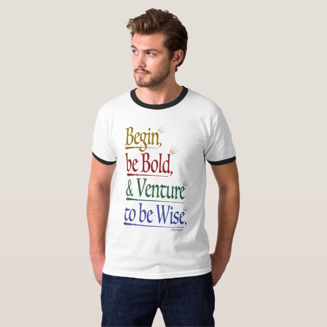 Frente - Camiseta de Ringer Ringer de Cotação de H (Frente Completa)