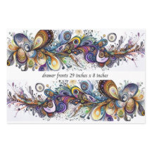 Frente de Gaveta Decoupage 29x8 Motivo Lágrima Vib
