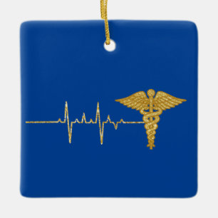 Frequência cardíaca do ouro e Ornamento de Caduco