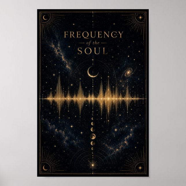 Frequência da Alma Poster | Onda Sonora Celestial (Frente)