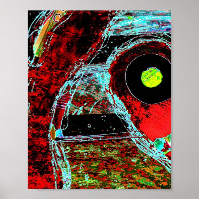 Frequency Serpent – Digital Abstract Energy Poster (Frente)