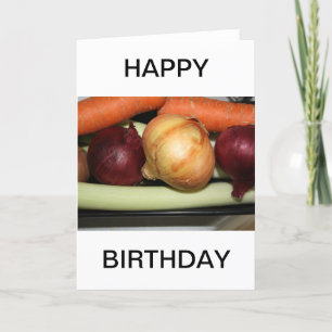 Frescas de legumes FELIZES Cartão de ANIVERSÁRIO