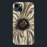 Fresco de cabeça de Flor no Fundo do Tan<br><div class="desc">Uma cabeça de flor grande constitui a maior parte deste fresco. Descansando sobre um fundo bronzeado, a peça tem uma sensação muito rústica. Isso daria uma bela adição a qualquer casa!</div>