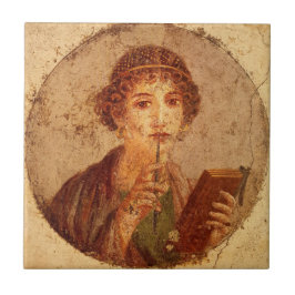 Fresco de Sappho em Pompeia