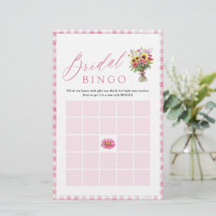 Fresco Rosa Do Jogo Do Bingo Do Chá de panela De M