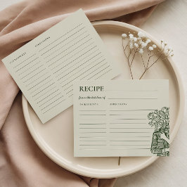 Fresh Off The Market Hand Drawn Bridal Recipe Card