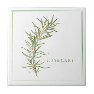FRESH ROSEMARY 4.25x4.25 Azulejo cerâmico (+texto)