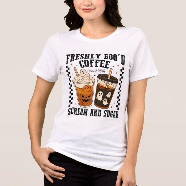 Freshly Boo’d Coffee, Funny Halloween Coffee Lover (Frente)