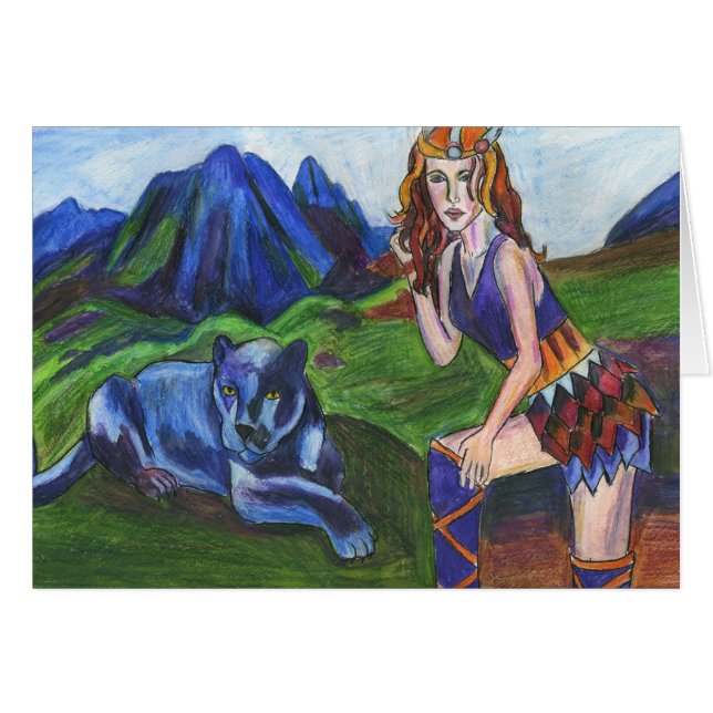 Freya do cartão de Valkyries (Frente Horizontal)