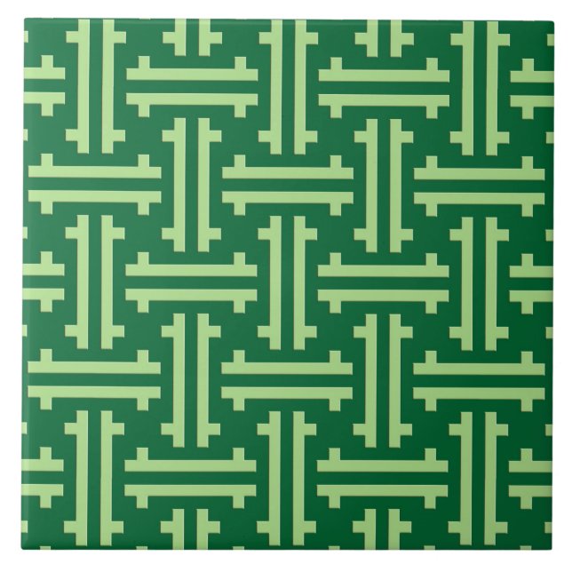 Fricção chinesa do art deco, verde de jade (Frente)