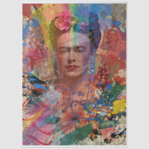 Frida Kahlo Color Splash Decoupage Papel de Seda